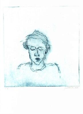 Käthe,Kaltnadel, Platte 18x19,5cm, 2017